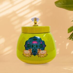 Metal Pichwai Jar,