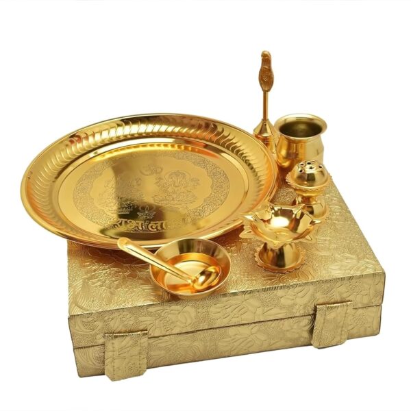 Gold Plated Pooja Thali by rayan international