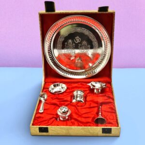 Pooja thali Set Silver Plated