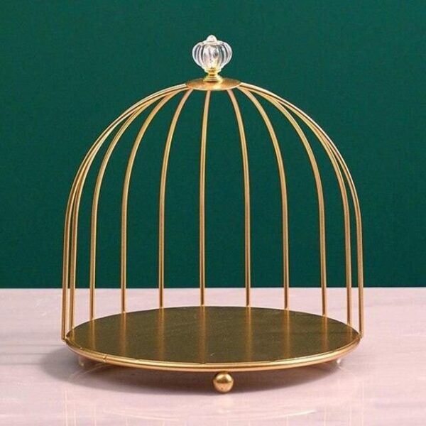 Bird Cage Desktop Perfume Organizer Holder Countertop Makeup Rack