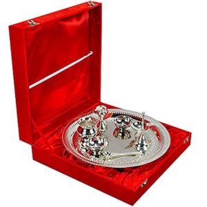 Silver Plated Pooja Thali Set