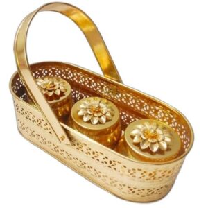 Decorative jars with basket