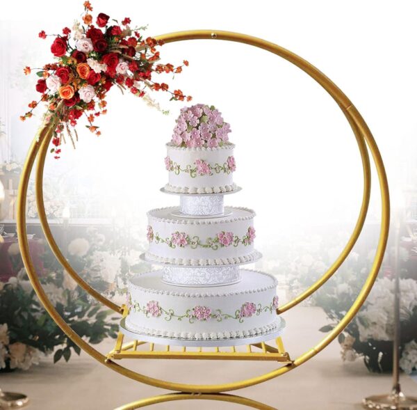 Gold Wedding Metal Cake Stand - Image 5
