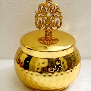 Gold Decorative Jar Elegant Candy Snack Barrel for Office Kitchen HomeHome & Garden