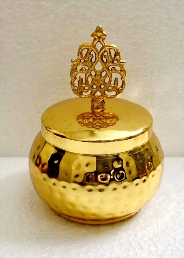 Gold Decorative Jar Elegant Candy Snack Barrel for Office Kitchen HomeHome & Garden