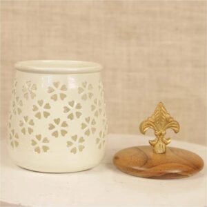 Metal Round Festival Iron Dry Fruit Jar Box Set Of 2