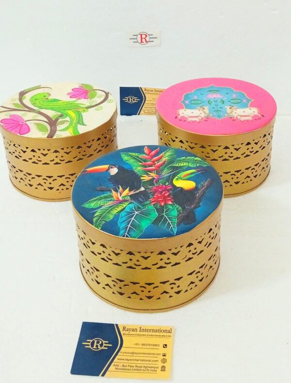 Metal Gifting Pichwai Printed Box