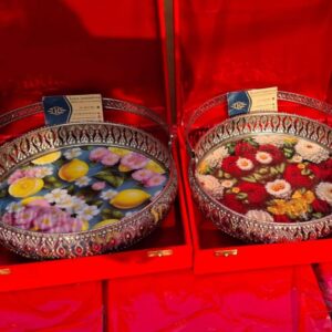 Silver Metal Iron Wedding Gifts Tray Items With Box