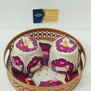 Metal Iron Golden Wedding Return Gifts Pichwai Printed Items