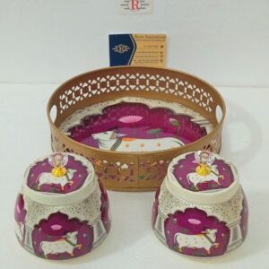 Metal Iron Golden Wedding Return Gifts Pichwai Printed Items