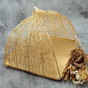 Iron Golden Gift Hamper Basket