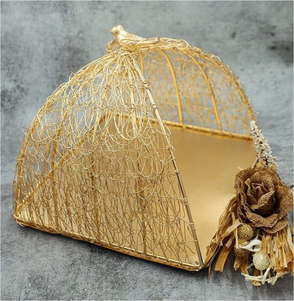 Metal Mesh Wire Mesh Cart Basket - Image 3