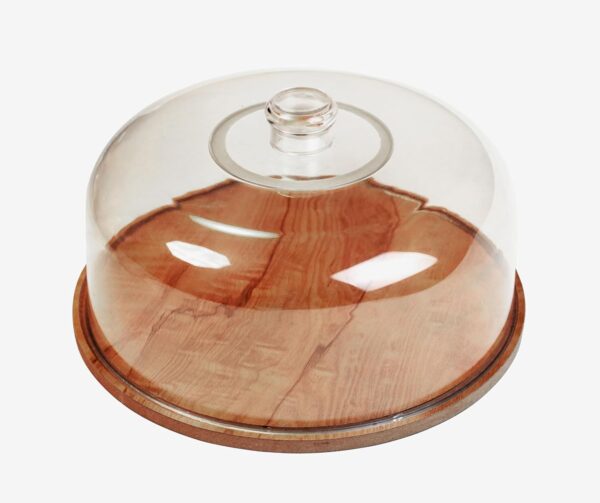 Wooden Cake Stand with Acrylic Dome by rayan international