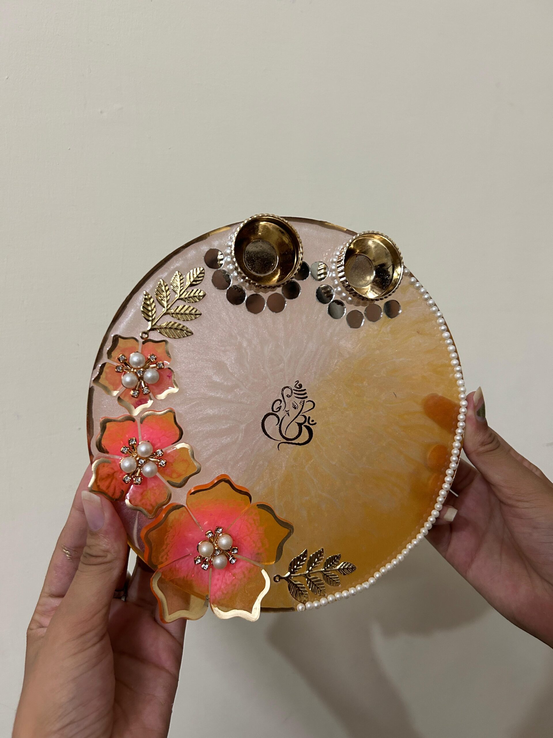 handmade Resin Ganesh Pooja Thali