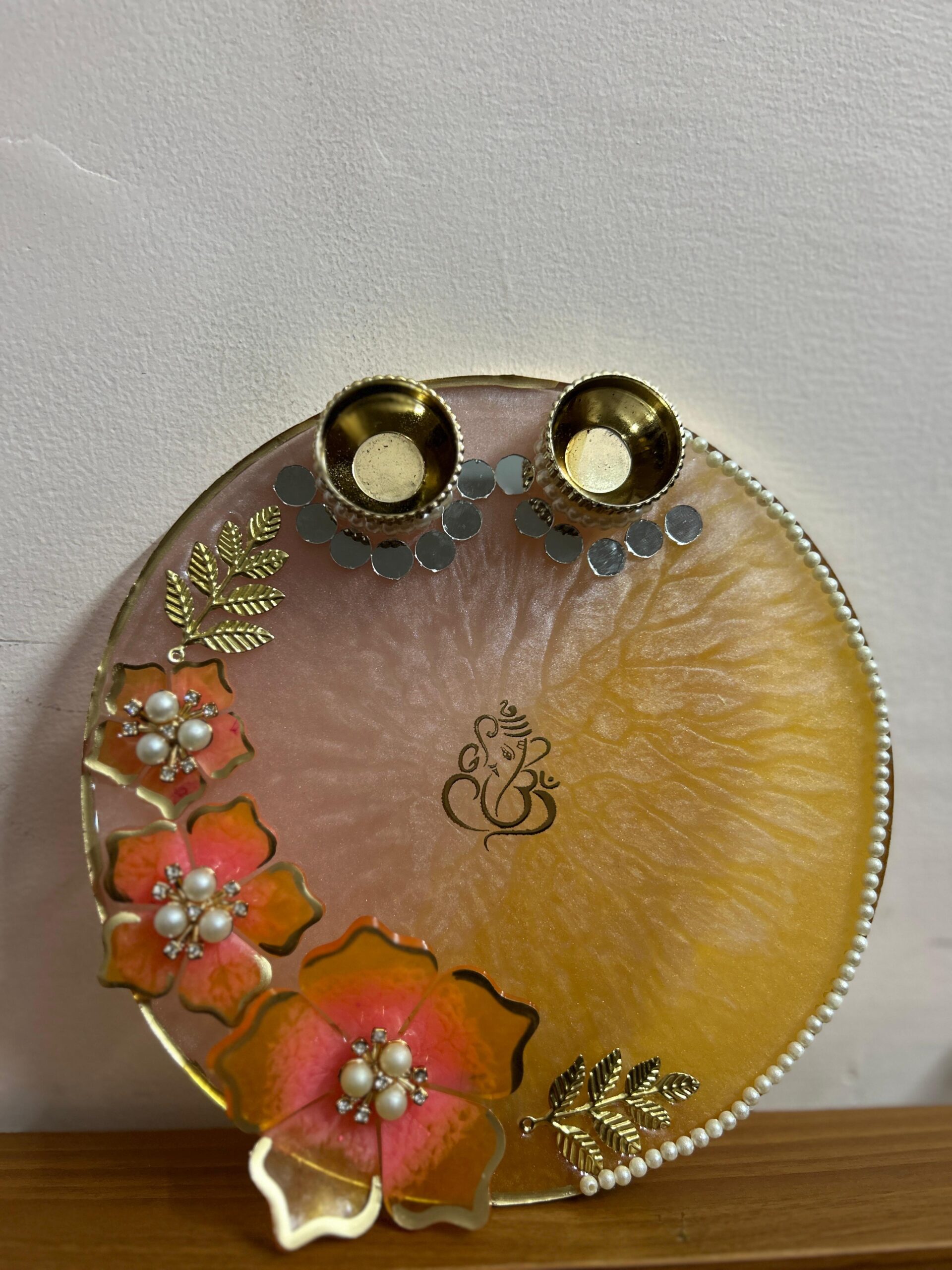 handmade Resin Ganesh Pooja Thali