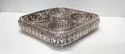 Square German Silver Tray with Four Bowls Square Decorative Silver Tray Best Gift for Pooja